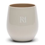 RM monogram outdoor water glass, flax