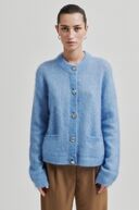 Anneleen knit cardigan, vista blue