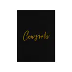 Congrats card, black with gold