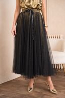 Aria tulle skirt, black/gold glitter