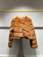 Paula faux fur jacket, camel