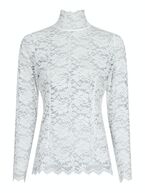 Liza laceflower blouse, white
