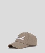 K/signature wool cap, ash grey