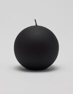 Velvet ball candle 10cm, black