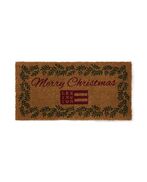 Merry christmas coir fibre door mat, natural