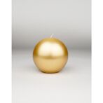 Velvet ball candle 10cm, gold