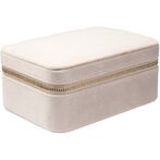 Velvet jewellery box, sand