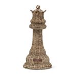 Rustic rattan chess king decoration