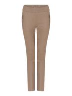 Dara stretch leather pant, beige