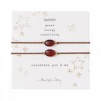 Gemstone card you & me garnet gold