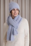 Alina alpaca blend scarf, light blue