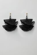 Flowy earrings, black w gold