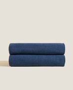 Soft cotton throw 160x200, blue