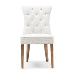 Balmoral dining chair, brown leg/antique white