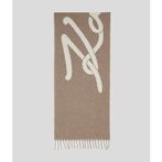 K/signature woven scarf, ash grey/cement