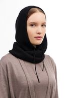 Mimi cashmere hood, black