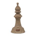 Rustic rattan chess bishop decoration