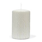 RM monogram pillar candle 9,5x15, white