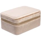 Velvet jewellery box, sparkled champagne