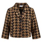 Houndstooth jacket, metallic houndstooth