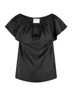 Kris heavy sateen top, black