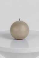 Velvet ball candle 10cm, dark taupe