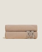 Soft cotton sweet rabbit throw 130x160, beige