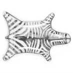 Zebra stacking dish, silver