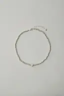 Glow short necklace, silver