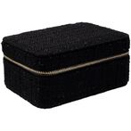 Tweed jewellery box, black