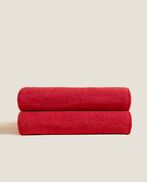 Soft cotton throw 160x200, red