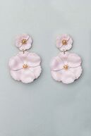 Flower twin earrings, light pearl pink