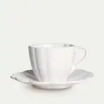 Oyster cup & saucer 17,5cm, white