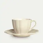 Oyster cup & saucer 17,5cm, sand